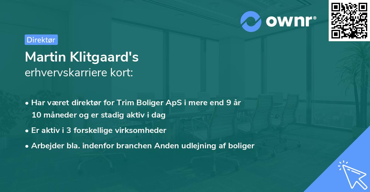 Martin Klitgaard's erhvervskarriere kort