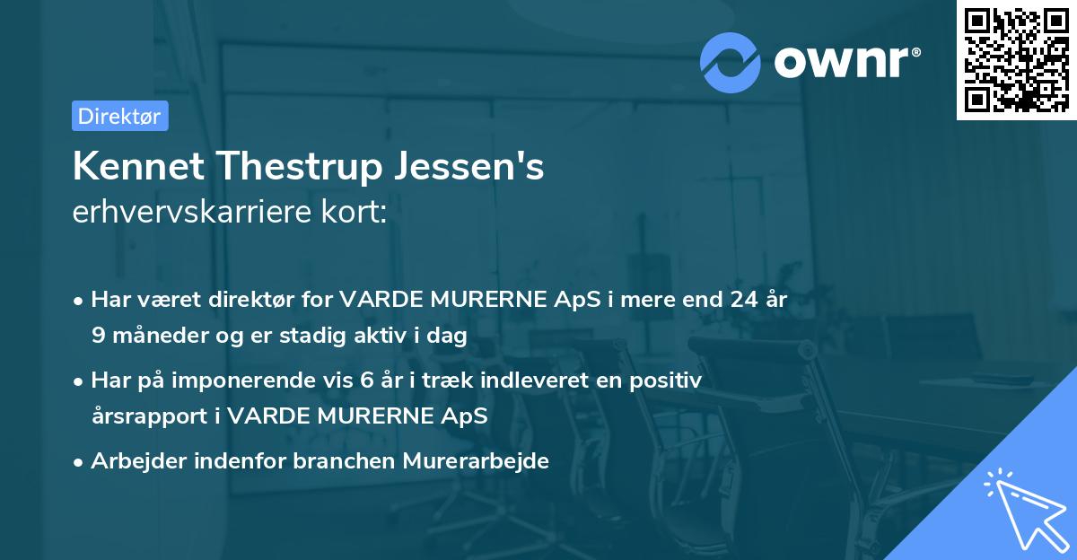 Kennet Thestrup Jessen's erhvervskarriere kort