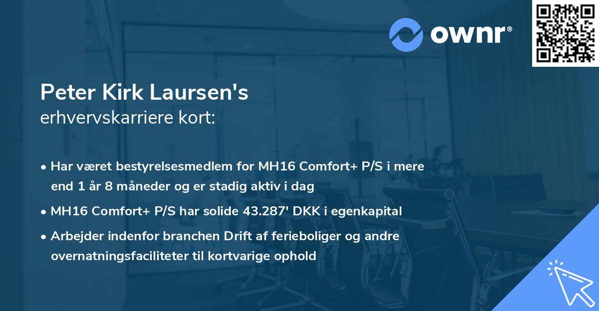 Peter Kirk Laursen's erhvervskarriere kort