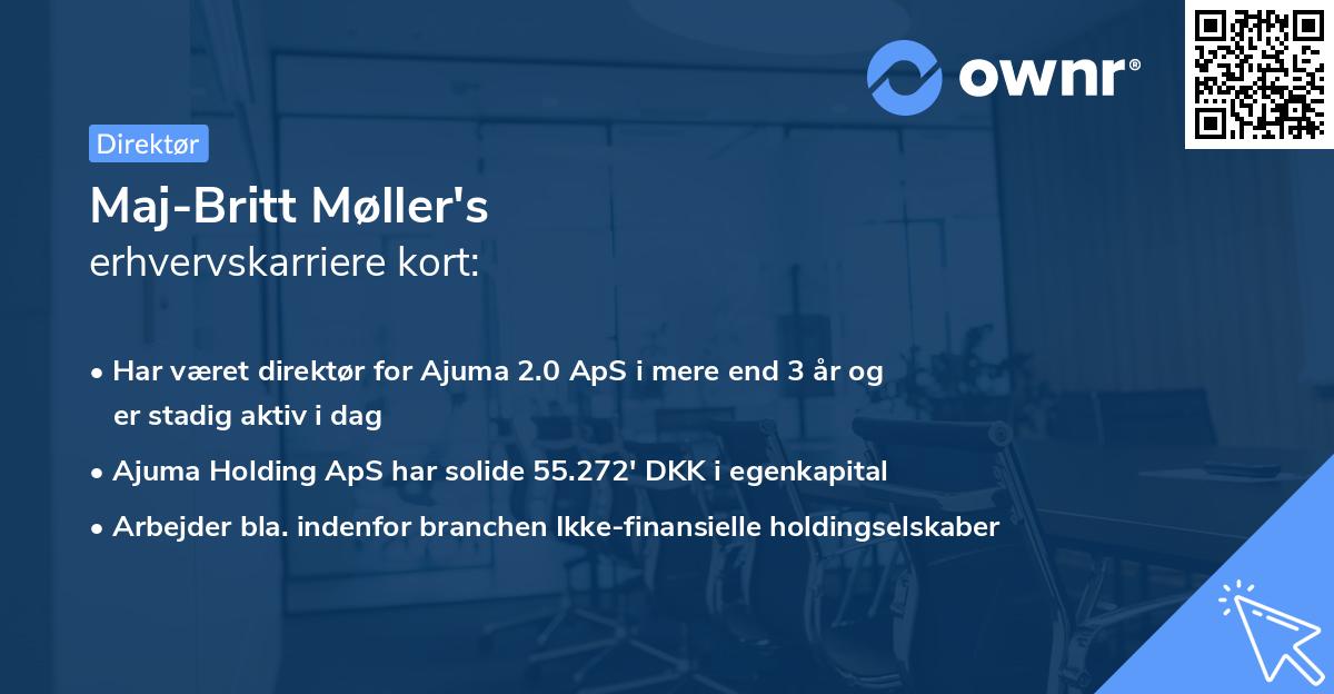 Maj-Britt Møller's erhvervskarriere kort