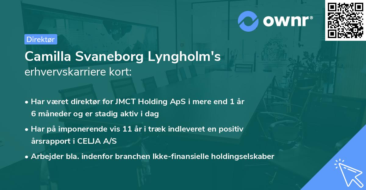 Camilla Svaneborg Lyngholm's erhvervskarriere kort