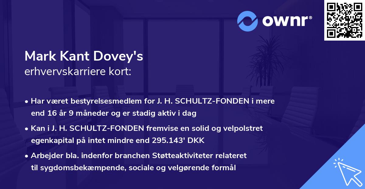 Mark Kant Dovey's erhvervskarriere kort