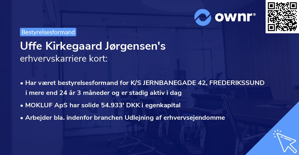 Uffe Kirkegaard Jørgensen's erhvervskarriere kort