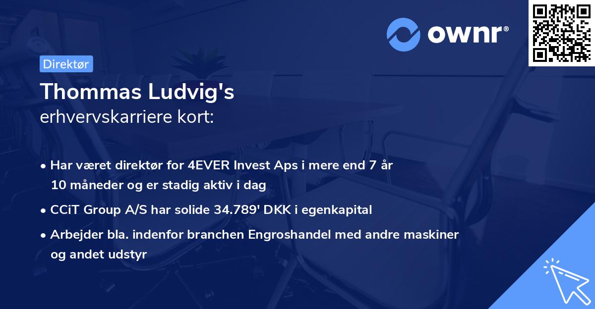 Thommas Ludvig's erhvervskarriere kort