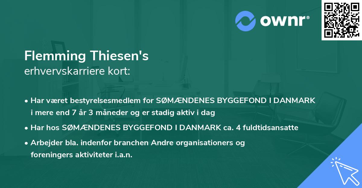 Flemming Thiesen's erhvervskarriere kort