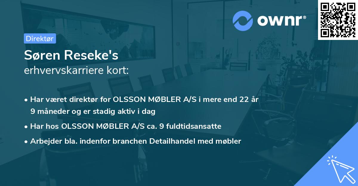 Søren Reseke's erhvervskarriere kort