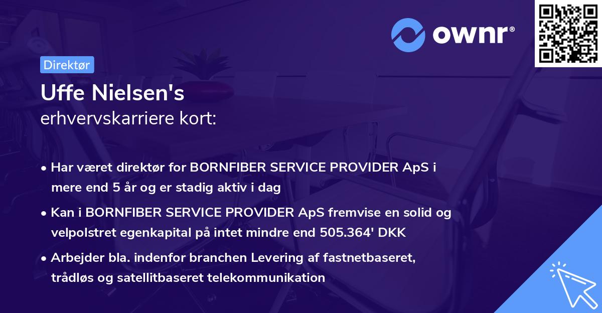 Uffe Nielsen's erhvervskarriere kort
