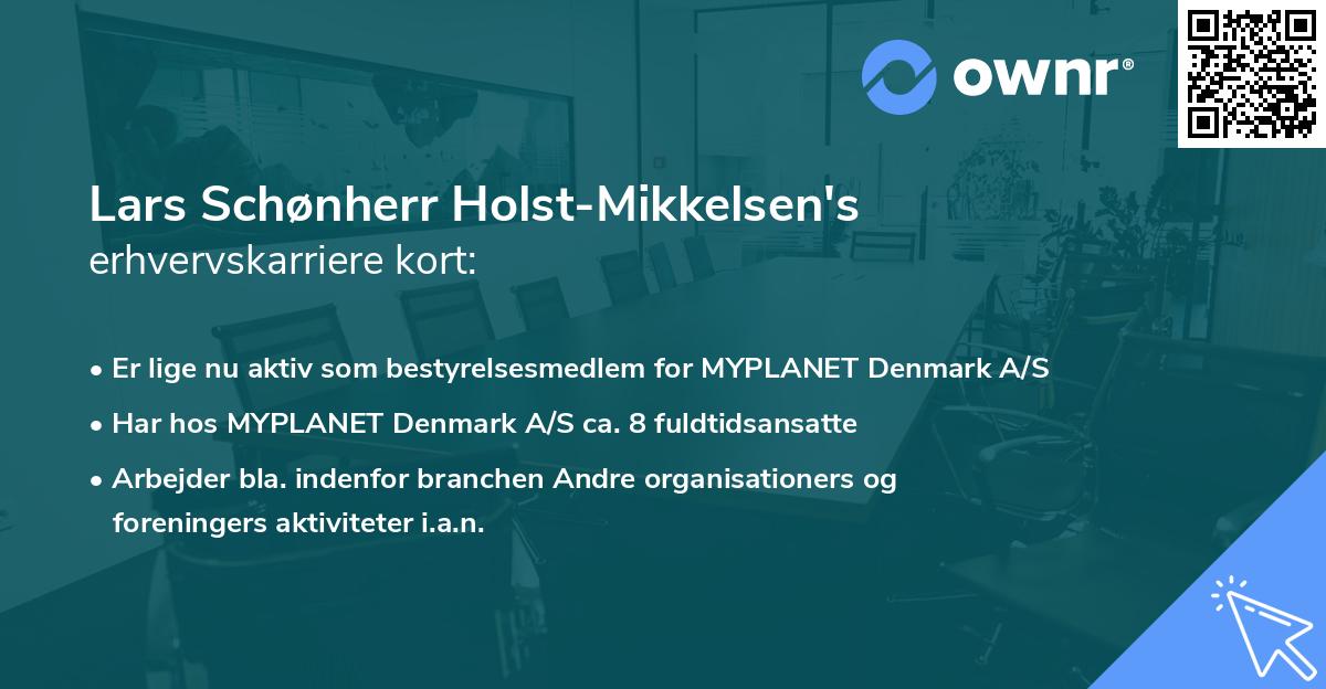 Lars Schønherr Holst-Mikkelsen's erhvervskarriere kort