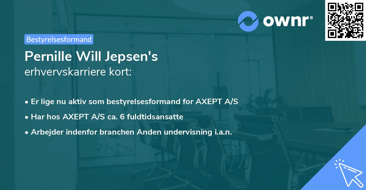 Pernille Will Jepsen's erhvervskarriere kort