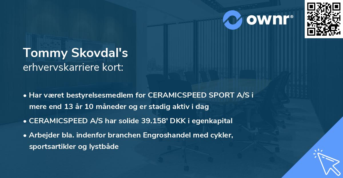 Tommy Skovdal's erhvervskarriere kort
