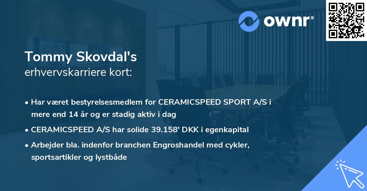 Tommy Skovdal's erhvervskarriere kort