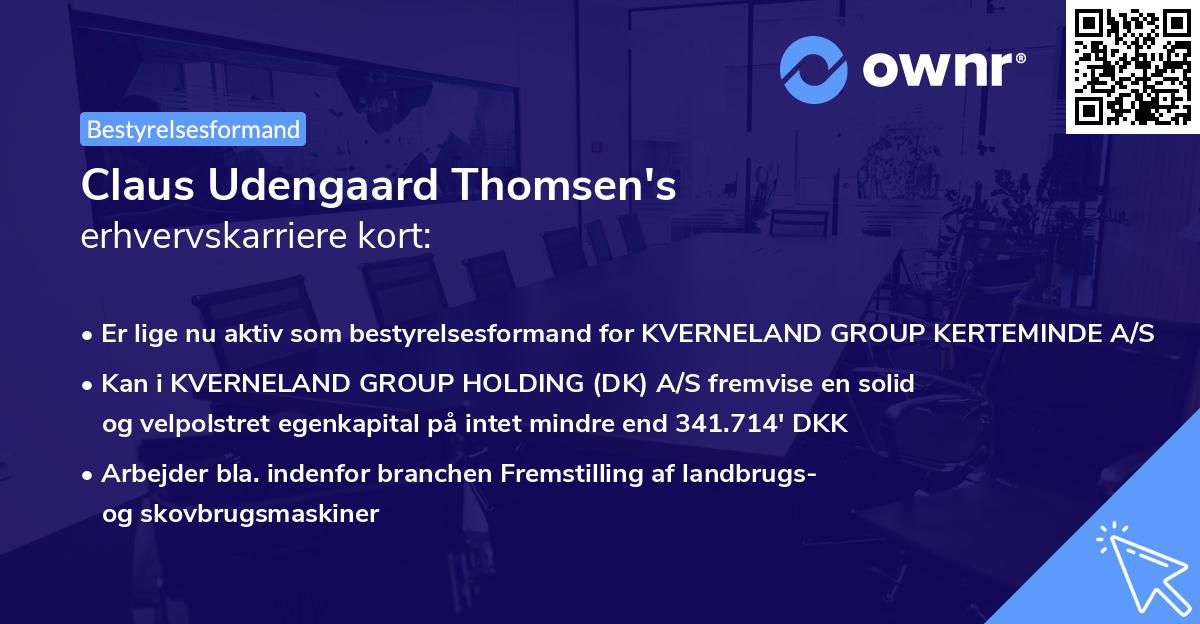 Claus Udengaard Thomsen's erhvervskarriere kort