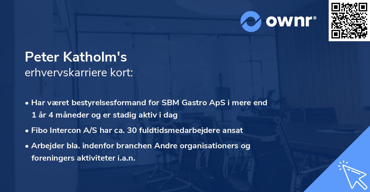 Peter Katholm's erhvervskarriere kort