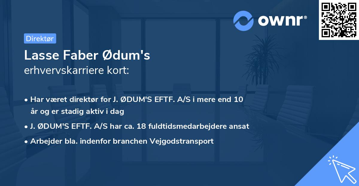 Lasse Faber Ødum's erhvervskarriere kort