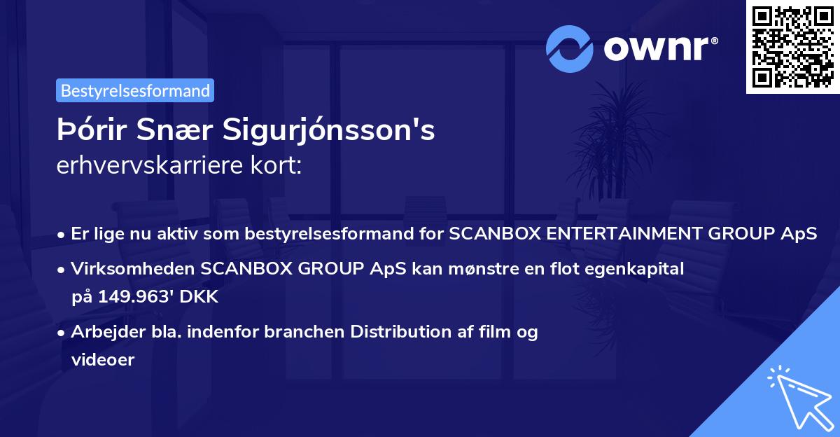 Þórir Snær Sigurjónsson's erhvervskarriere kort