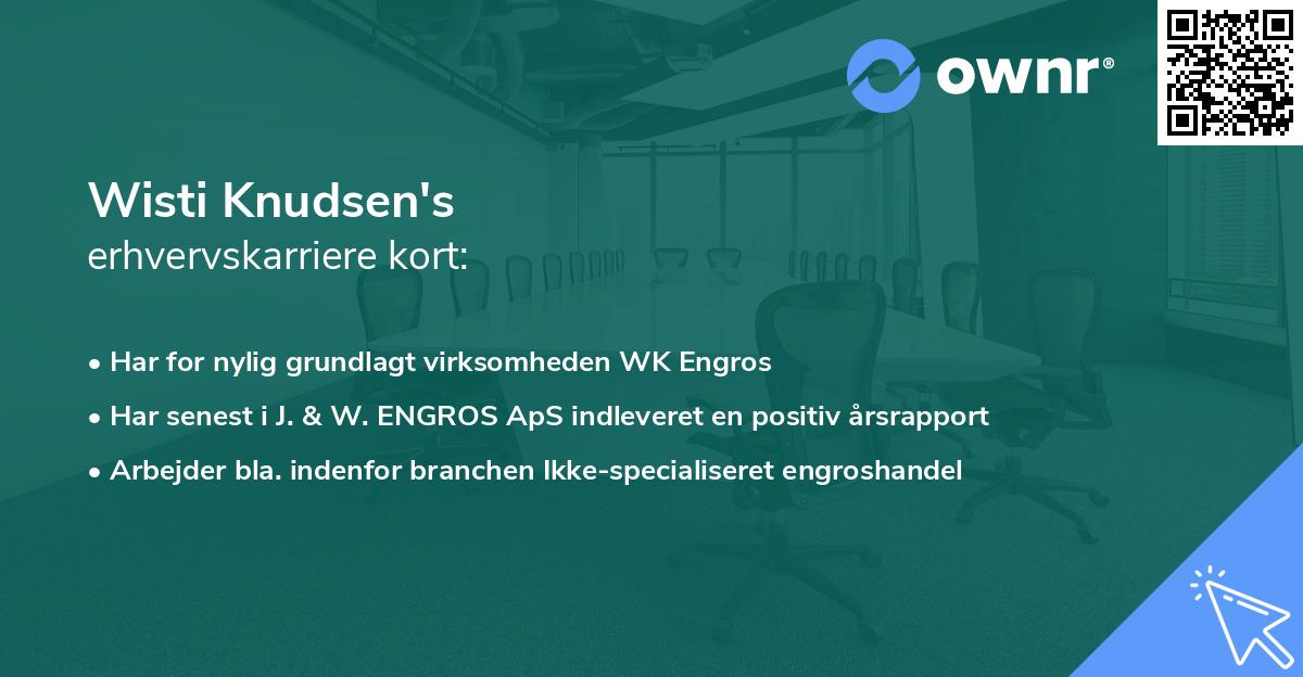 Wisti Knudsen's erhvervskarriere kort