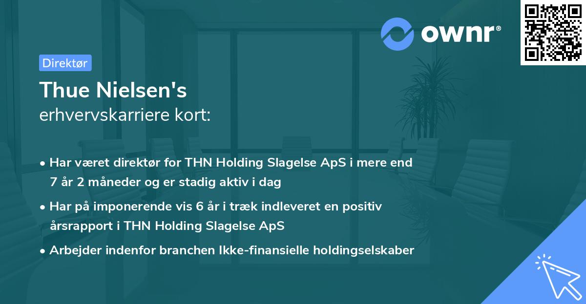Thue Nielsen's erhvervskarriere kort
