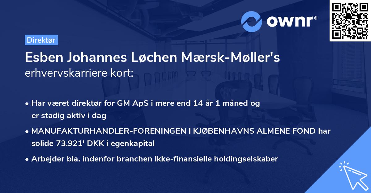 Esben Johannes Løchen Mærsk-Møller's erhvervskarriere kort