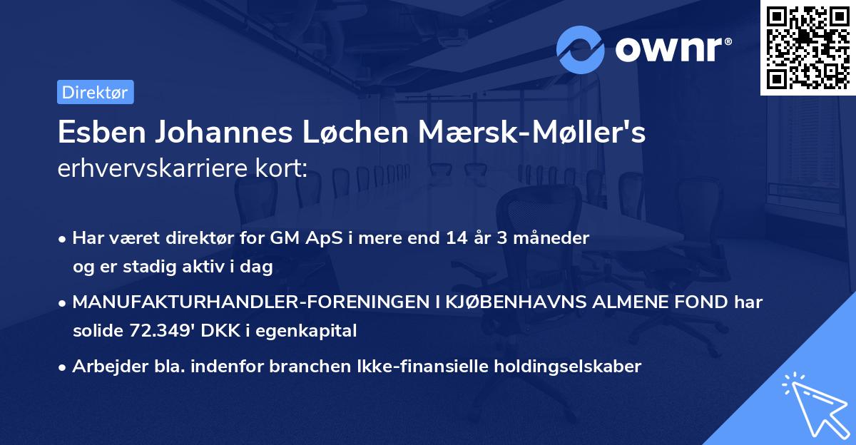 Esben Johannes Løchen Mærsk-Møller's erhvervskarriere kort