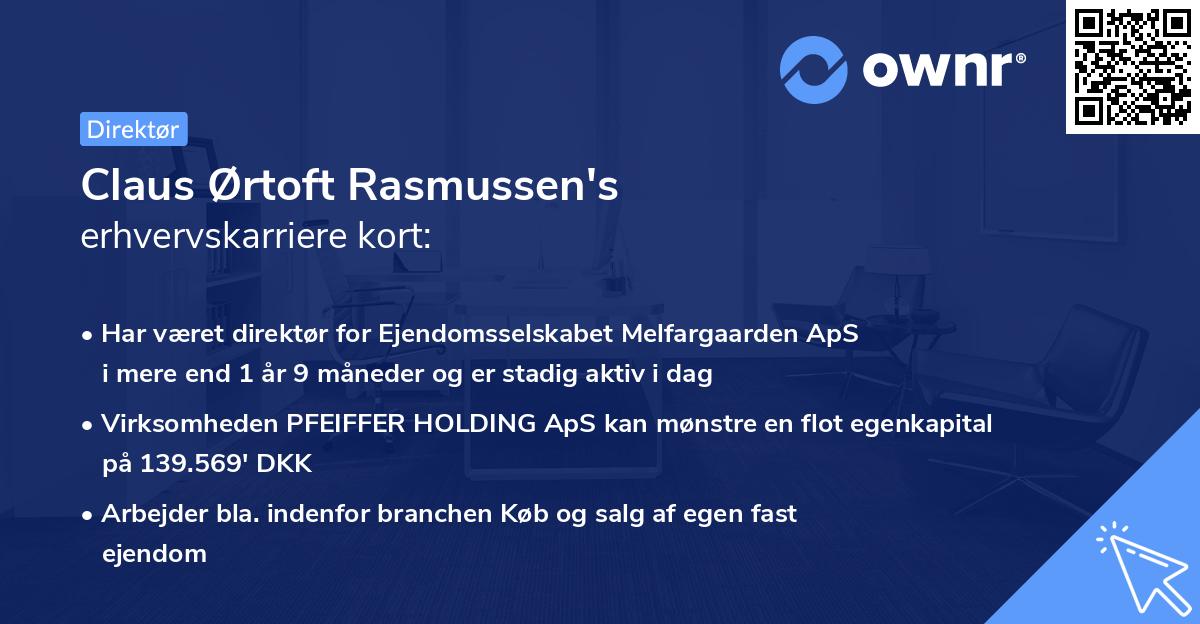 Claus Ørtoft Rasmussen's erhvervskarriere kort