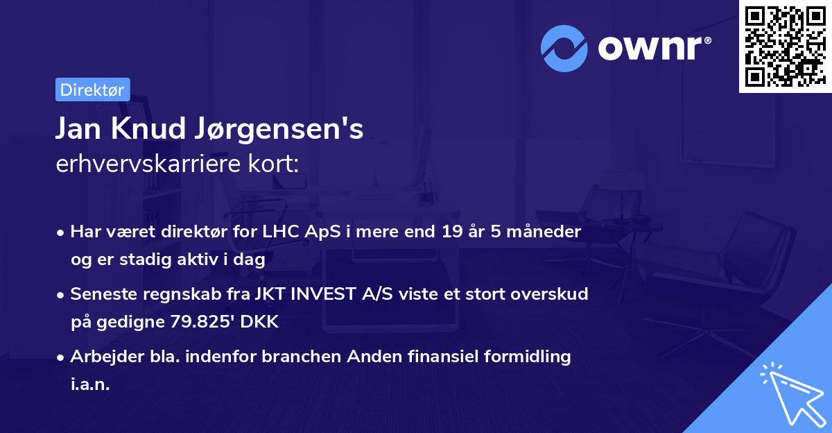 Jan Knud Jørgensen's erhvervskarriere kort
