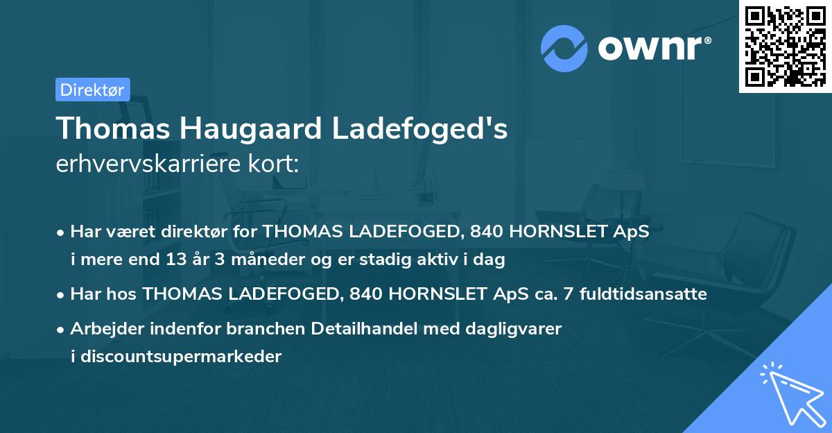 Thomas Haugaard Ladefoged's erhvervskarriere kort