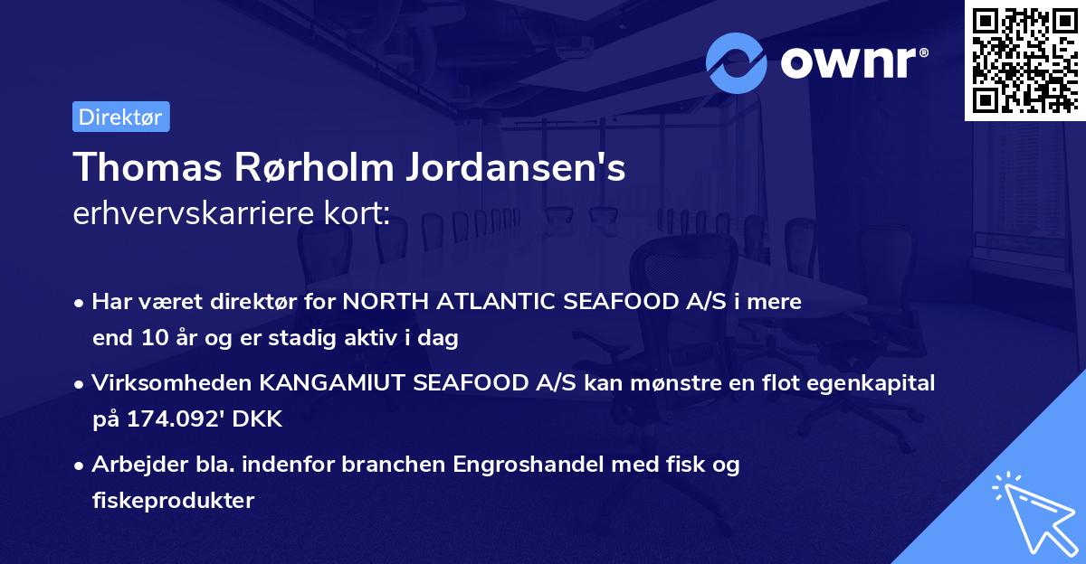 Thomas Rørholm Jordansen's erhvervskarriere kort