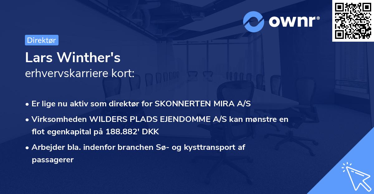 Lars Winther's erhvervskarriere kort