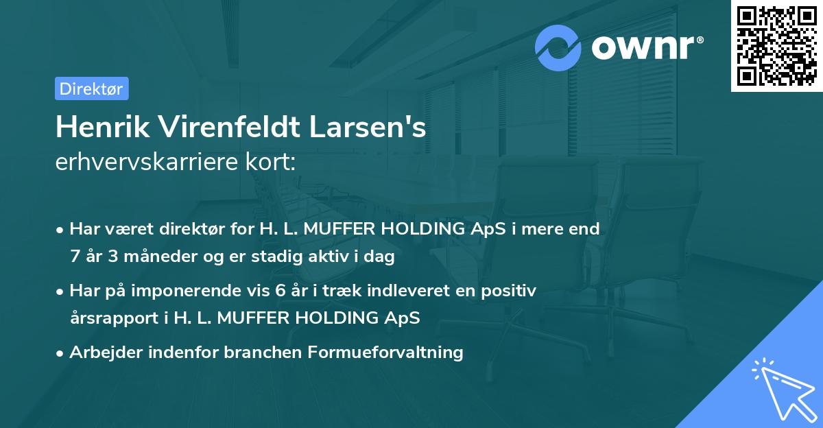 Henrik Virenfeldt Larsen's erhvervskarriere kort