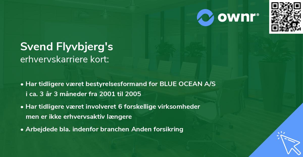 Svend Flyvbjerg's erhvervskarriere kort