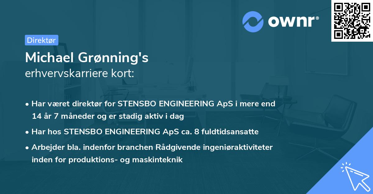 Michael Grønning's erhvervskarriere kort