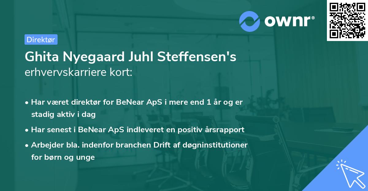 Ghita Nyegaard Juhl Steffensen's erhvervskarriere kort