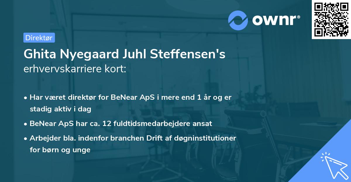 Ghita Nyegaard Juhl Steffensen's erhvervskarriere kort