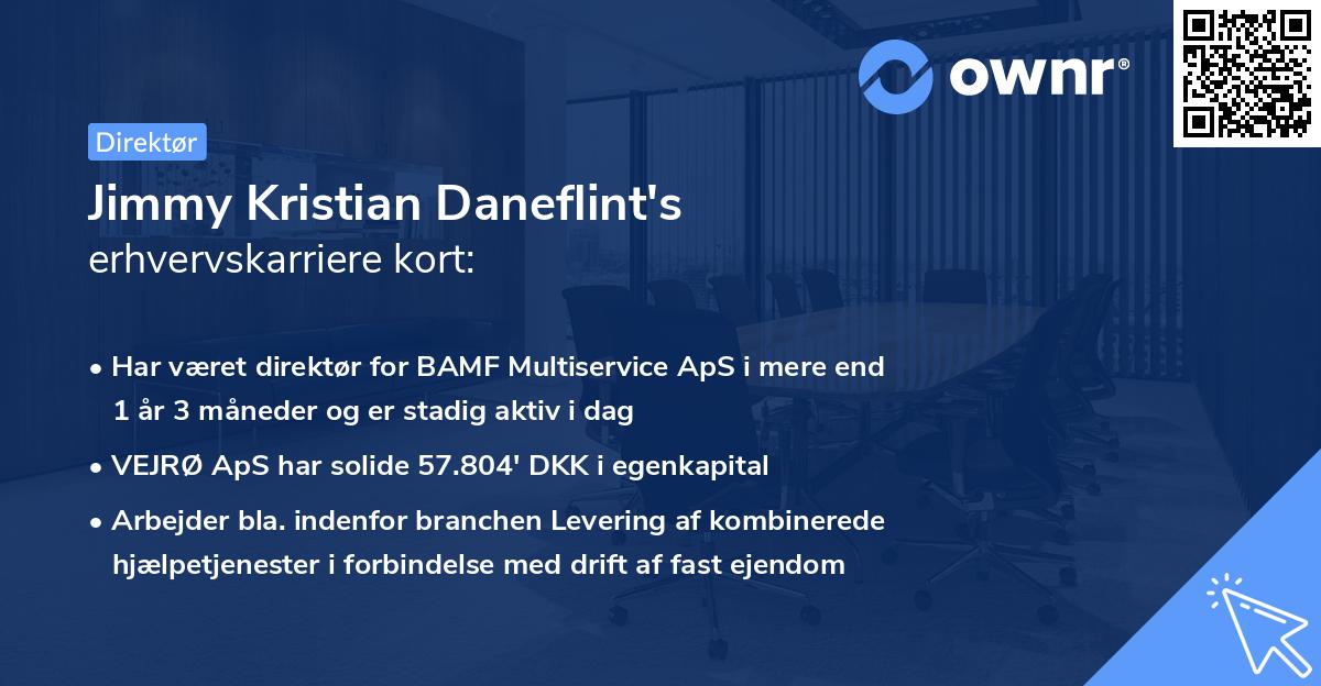 Jimmy Kristian Daneflint's erhvervskarriere kort