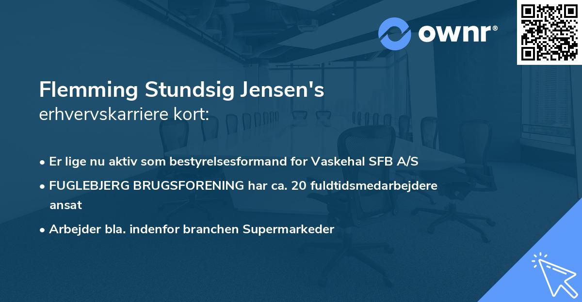 Flemming Stundsig Jensen's erhvervskarriere kort