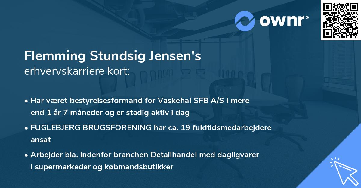 Flemming Stundsig Jensen's erhvervskarriere kort