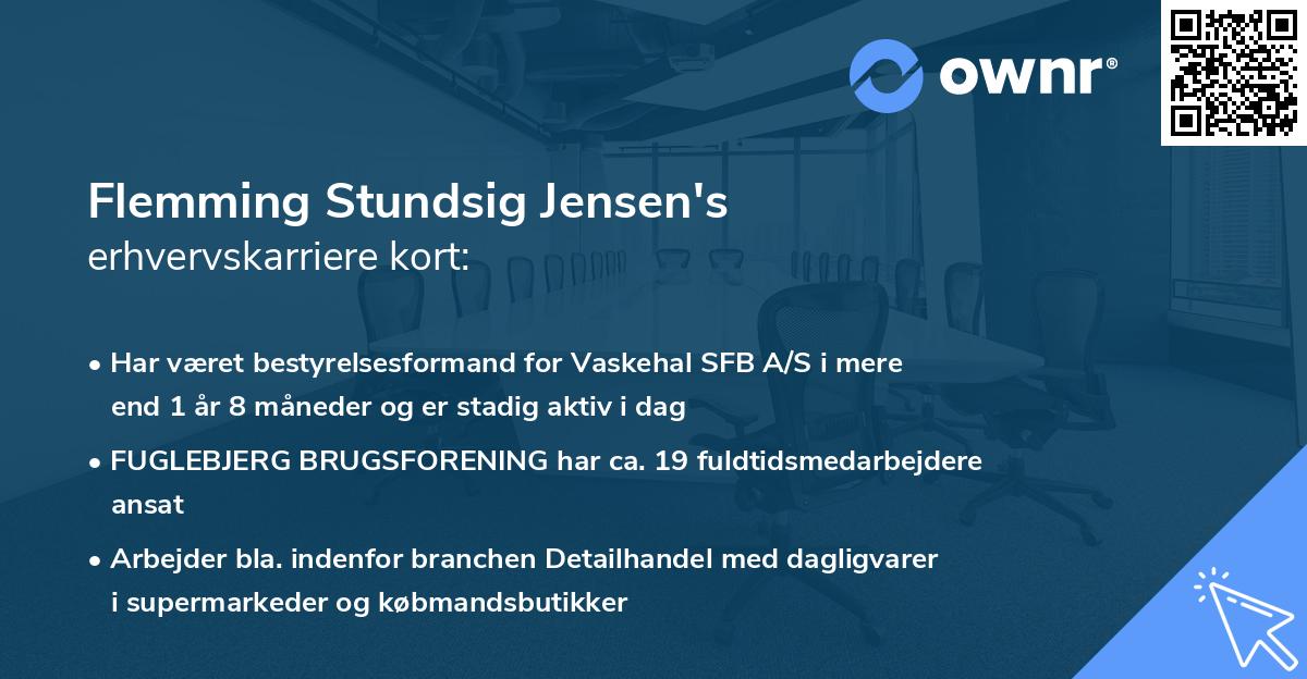 Flemming Stundsig Jensen's erhvervskarriere kort