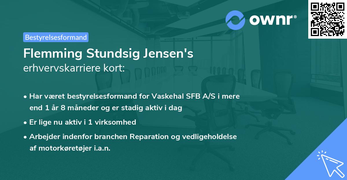 Flemming Stundsig Jensen's erhvervskarriere kort