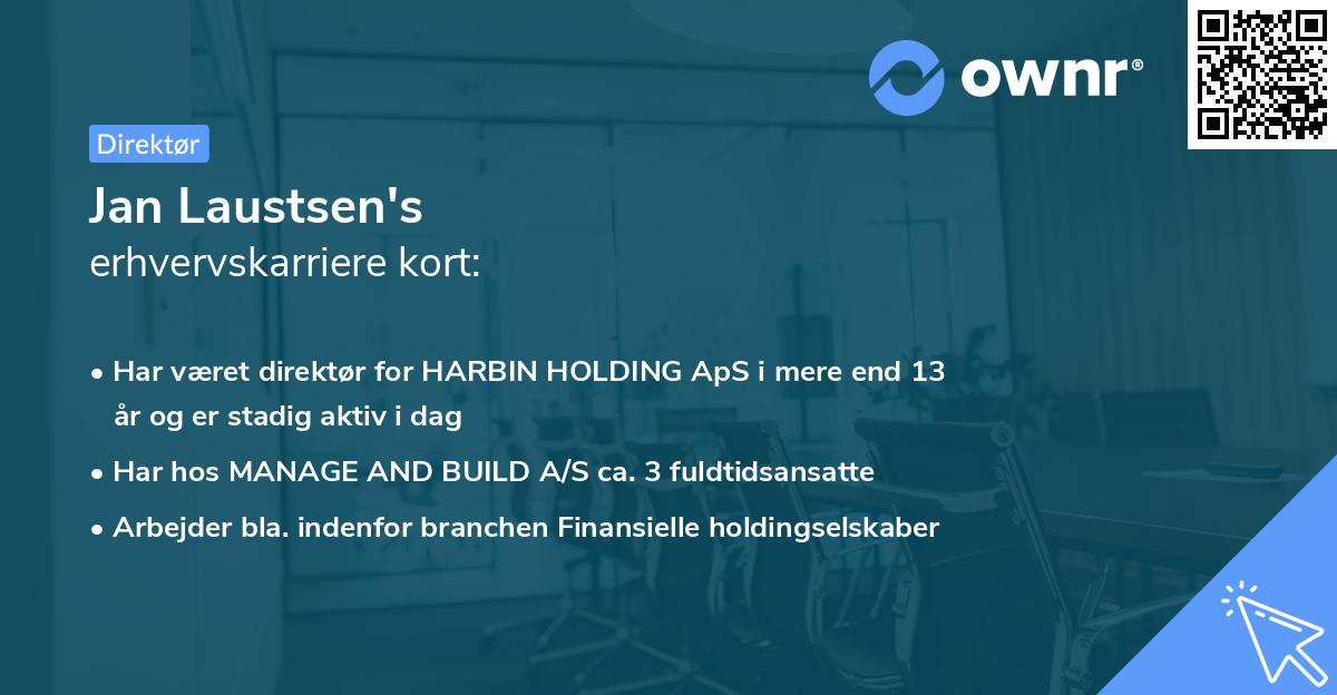 Jan Laustsen's erhvervskarriere kort