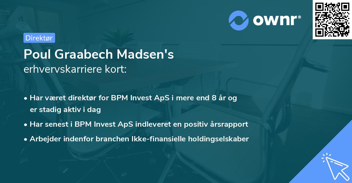 Poul Graabech Madsen's erhvervskarriere kort
