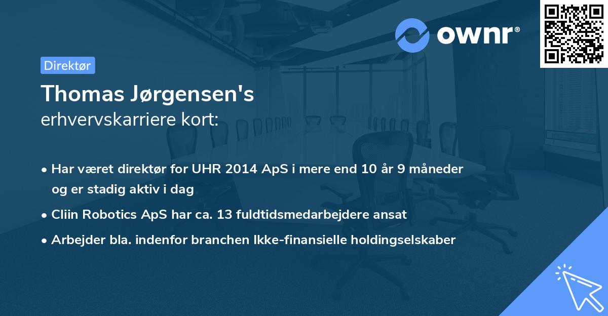 Thomas Jørgensen's erhvervskarriere kort
