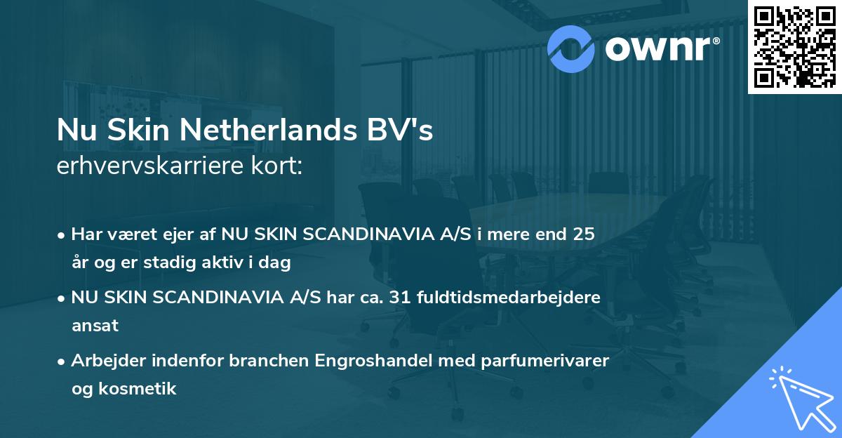 Nu Skin Netherlands BV's erhvervskarriere kort