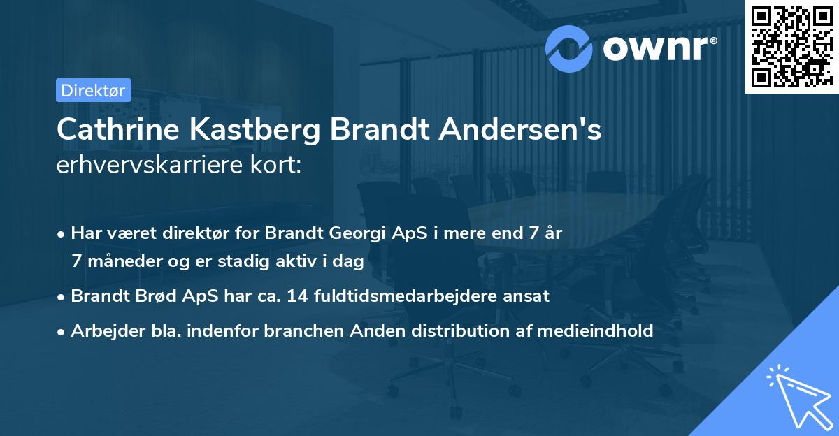 Cathrine Kastberg Brandt Andersen's erhvervskarriere kort