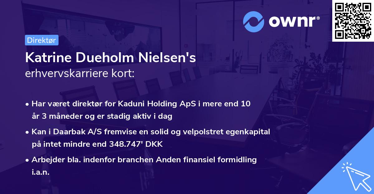 Katrine Dueholm Nielsen's erhvervskarriere kort