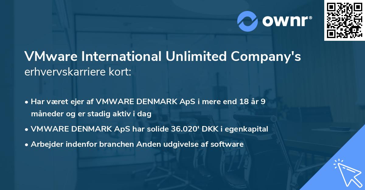 VMware International Unlimited Company's erhvervskarriere kort
