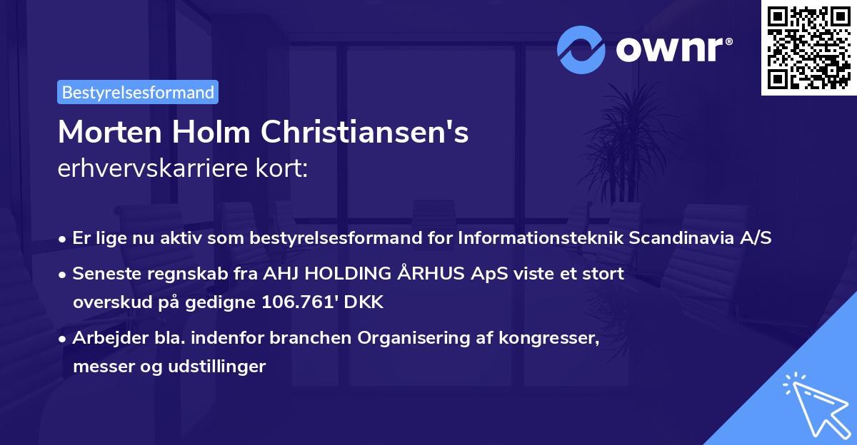 Morten Holm Christiansen's erhvervskarriere kort