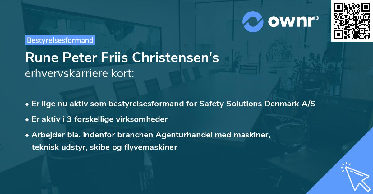 Rune Peter Friis Christensen's erhvervskarriere kort