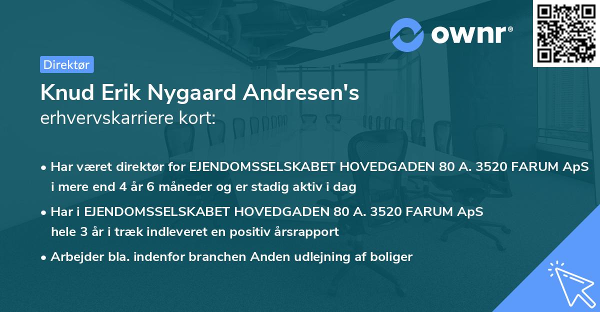 Knud Erik Nygaard Andresen's erhvervskarriere kort