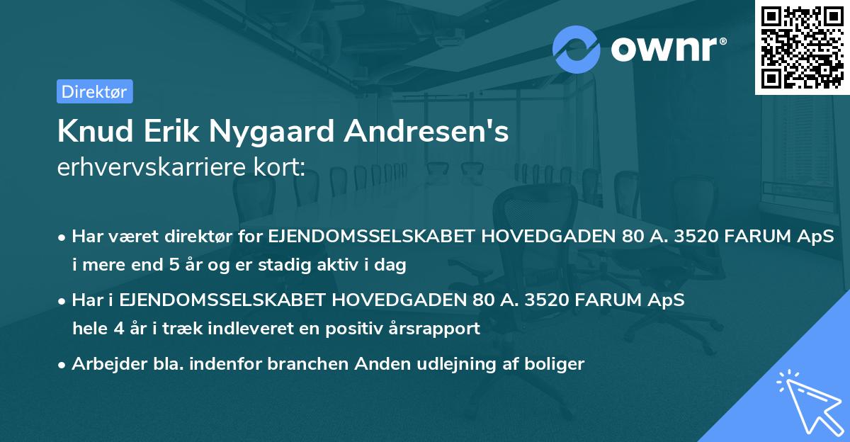 Knud Erik Nygaard Andresen's erhvervskarriere kort