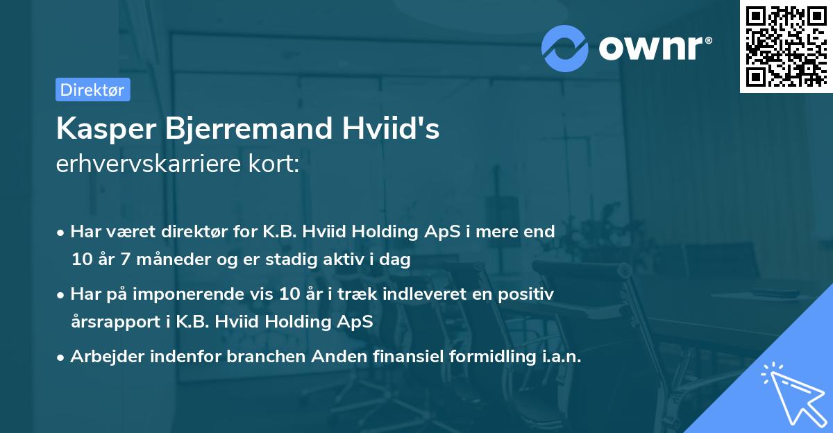Kasper Bjerremand Hviid's erhvervskarriere kort